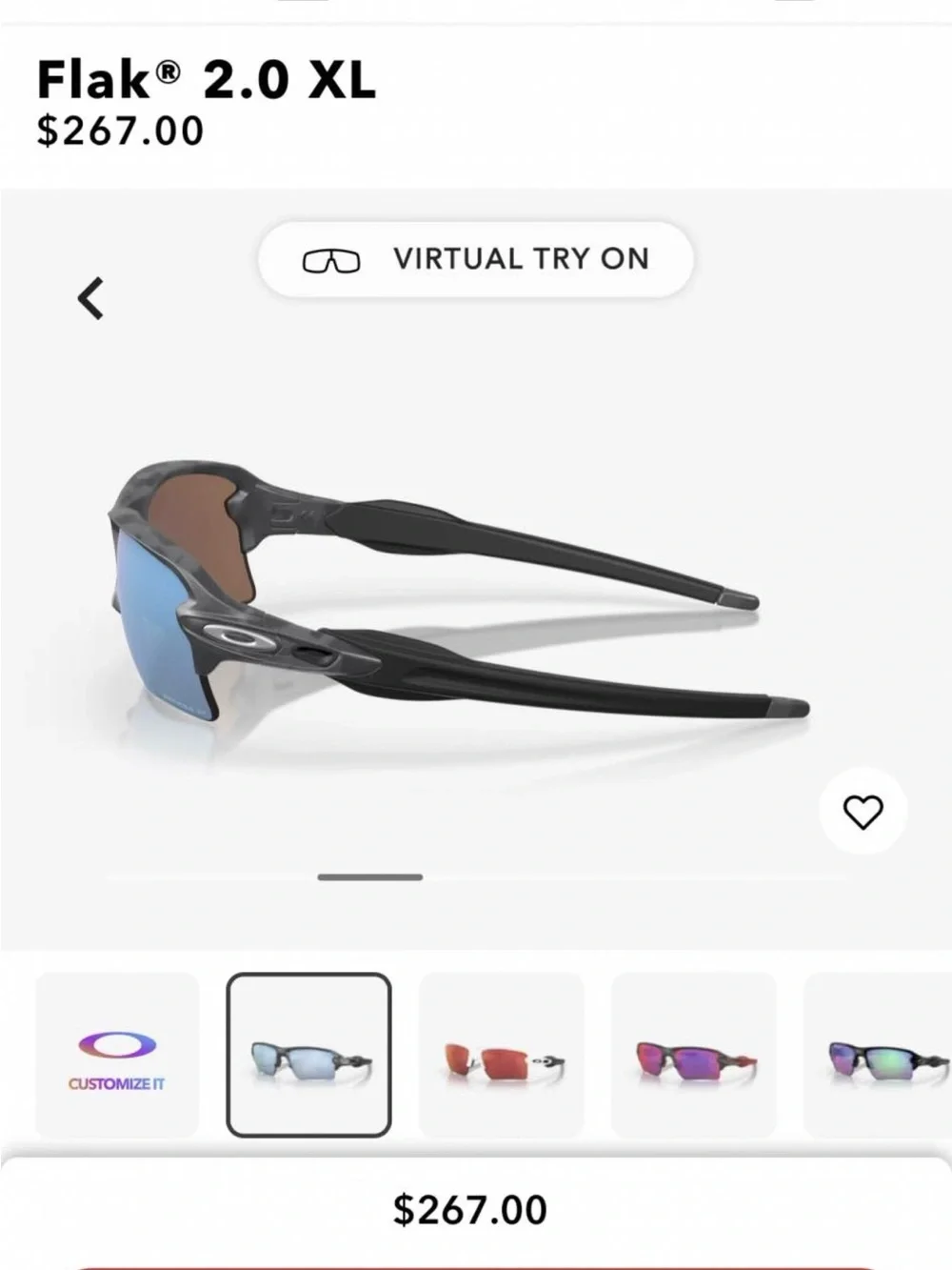 Oakley Flak 2.0 XL Sunglasses — Matte Black Frame with Blue Mirrors